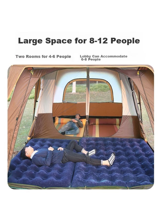 Beijilang Tent, Outdoor Family Camping, Portable, Sun-proof, Rain-proof, Multi-person, Large Space, Camping, Double-layer, Two-room, One-living Room, Coffee - Image 4