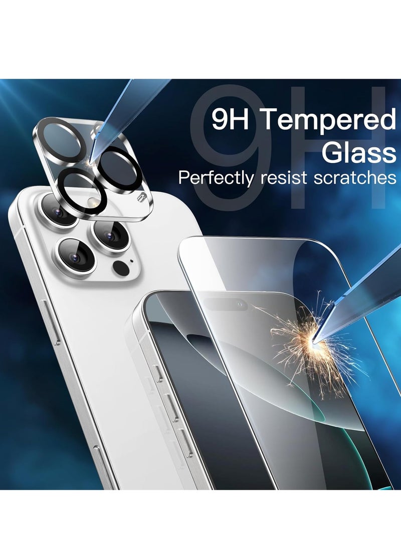 ELTRAZONE 5-in-1 Case for iPhone 16 Pro Max (6.9-Inch) - Includes 2 Tempered Glass Screen Protectors & Camera Lens Protectors, Non-Yellowing Shockproof Bumper Cover - Clear - Image 5