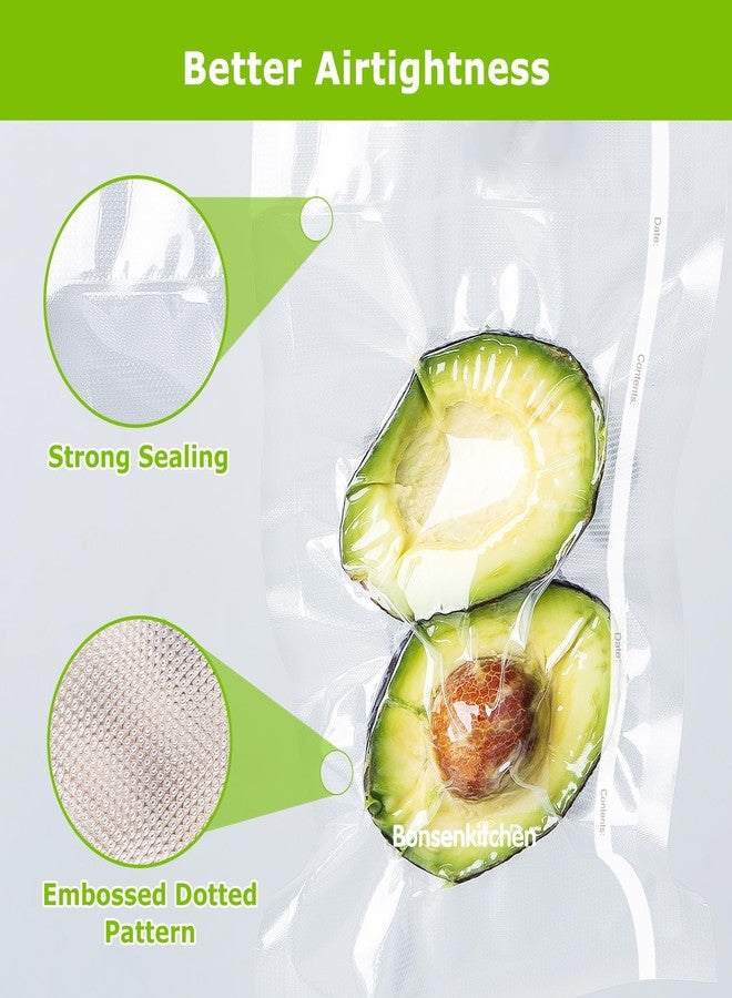 Bonsenkitchen Vacuum Sealer Bags Rolls, 8in x 50ft & 11in x 50ft Durable Food Sealer Bags, Commercial Grade, Heavy Duty, BPA Free, Seal a Meal, Great for Food Storage & Sous Vide Cooking, VB25 - Image 3