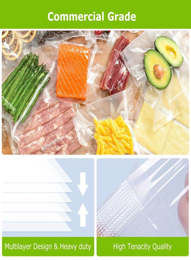 Bonsenkitchen Vacuum Sealer Bags Rolls, 8in x 50ft & 11in x 50ft Durable Food Sealer Bags, Commercial Grade, Heavy Duty, BPA Free, Seal a Meal, Great for Food Storage & Sous Vide Cooking, VB25 - Image 2