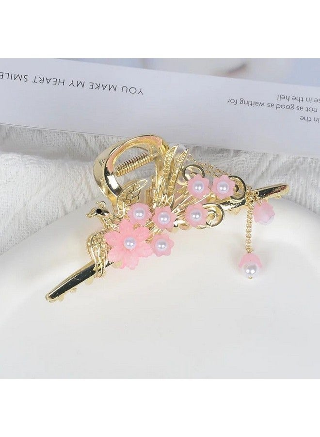 Radhya Accessories ملحقات راديا مشبك شعر زهري معدني للنساء مع خيوط ملحقات شعر كورية مشبك للفتيات (1 قطعة) - Image 1