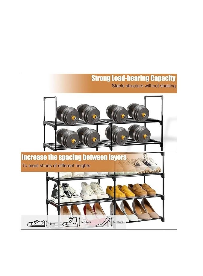 Arabest Metal Shoe Rack Organizer,8 Tiers 32 Pairs Vertical Free Standing Shoe Rack,Tall Boots Organizer Shelf for Wall,Entryway,Garage,Closet,Bedroom - Image 4