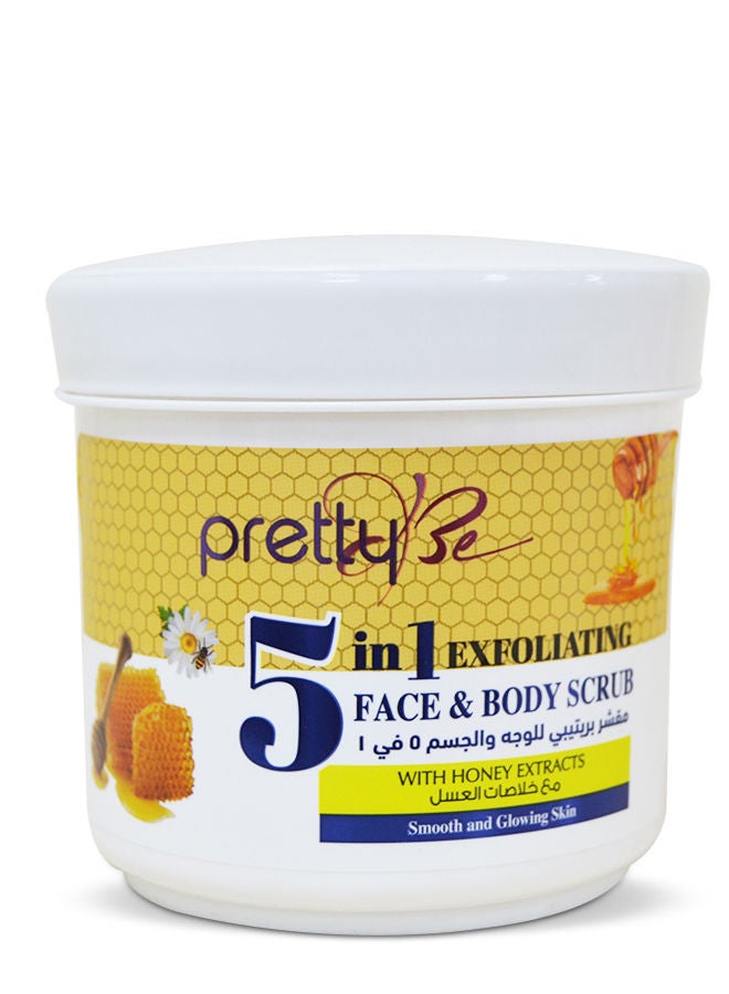 Pretty Be 5 in 1 Exfoliating Face & Body Scrub With Honey Extracts 550ml - Image 1