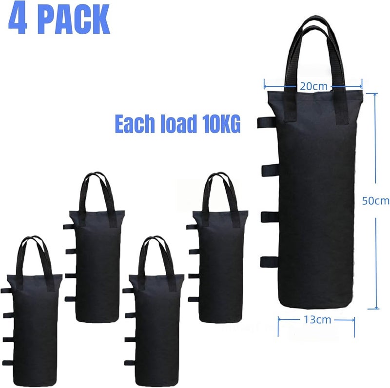 POSICHE Canopy Sand Bags, Outdoor Tent Windproof Sandbags, 4-Pack Heavy Duty Tent Fixing Weights for Pop-Up Canopies, Gazebos, & Shade Umbrellas, 50x20cm (Sand Not Included), with Dual-Handle Design - Image 4