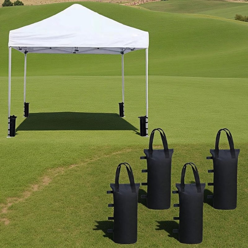 POSICHE Canopy Sand Bags, Outdoor Tent Windproof Sandbags, 4-Pack Heavy Duty Tent Fixing Weights for Pop-Up Canopies, Gazebos, & Shade Umbrellas, 50x20cm (Sand Not Included), with Dual-Handle Design - Image 1