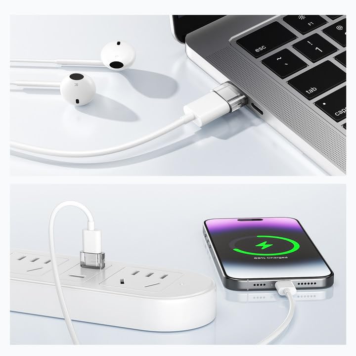 Elebase for New iPhone 17 17e Pro Max Car Charger,USB to USB C Adapter 4 Pack,Type C Female to A Male Converter for Apple Air 16 15 14 Plus,Apple Watch 11 10 9,Airpods 4 3,iPad 8 Mini 6 7,Samsung S26 - Image 5