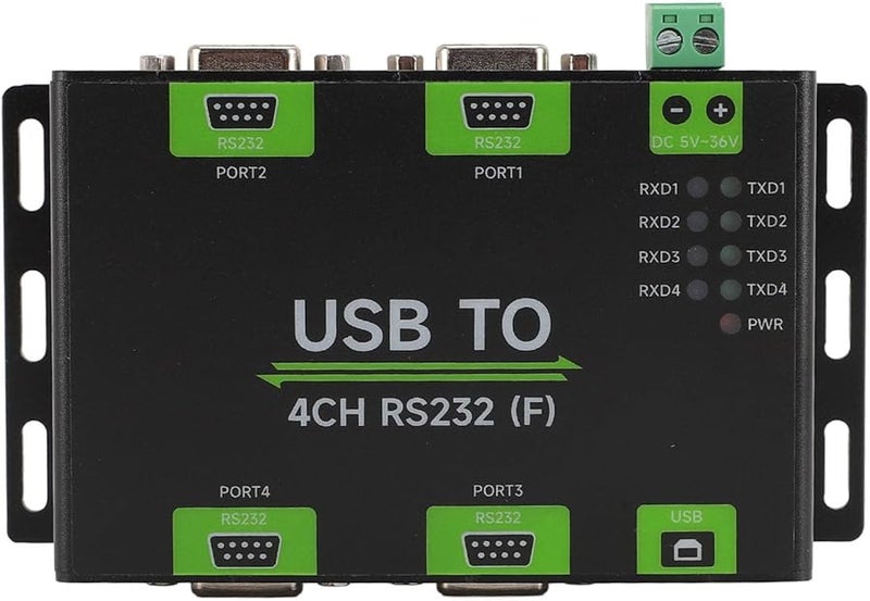 FT4232HL Industrial USB to RS232 Converter 4 Port Isolated Aluminum Alloy Wide Voltage - Image 3