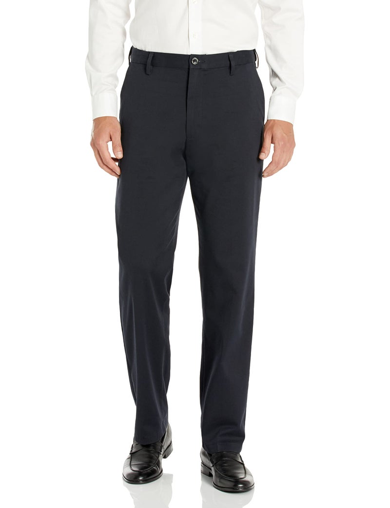 DOCKERS سروال دوكرز للرجال بتصميم مريح من الكاكي، أزرق داكن، 34W x 34L - Image 4