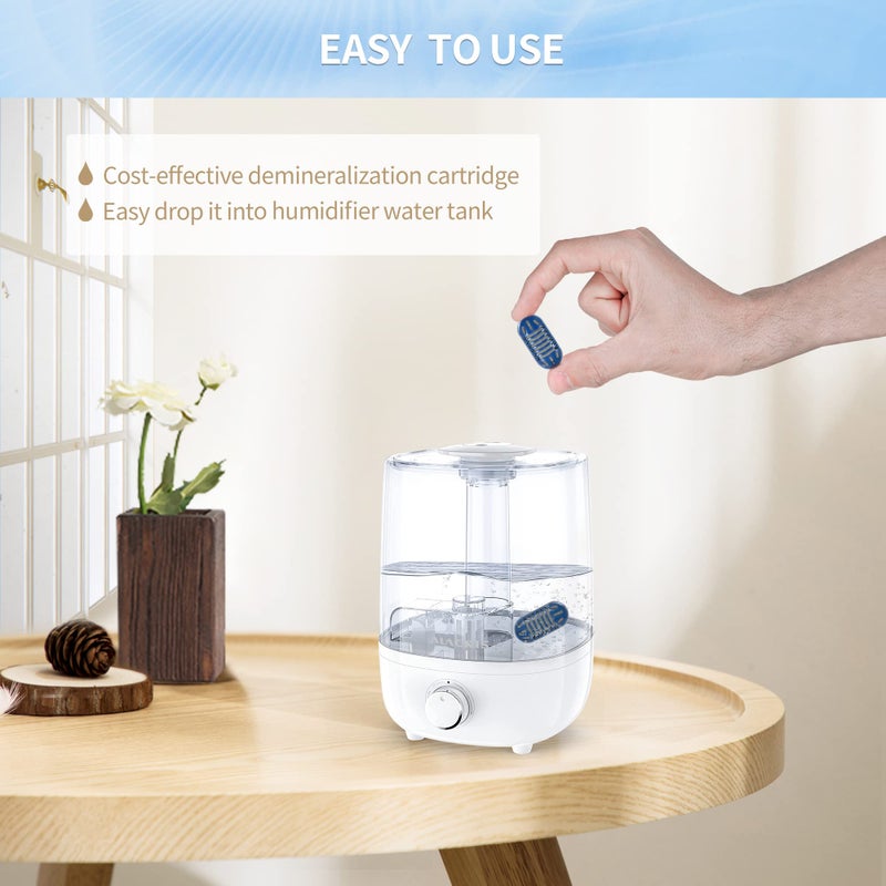 SOMEWAYTOP [Enhance] 20-Pack Demineralization Cartridge for Humidifier Compatible with HoMedics Total-Comfort Ultrasonic Humidifier Demineralizer Tablets Filter Replacement for Water Decalcification, Remove Odor - Image 5