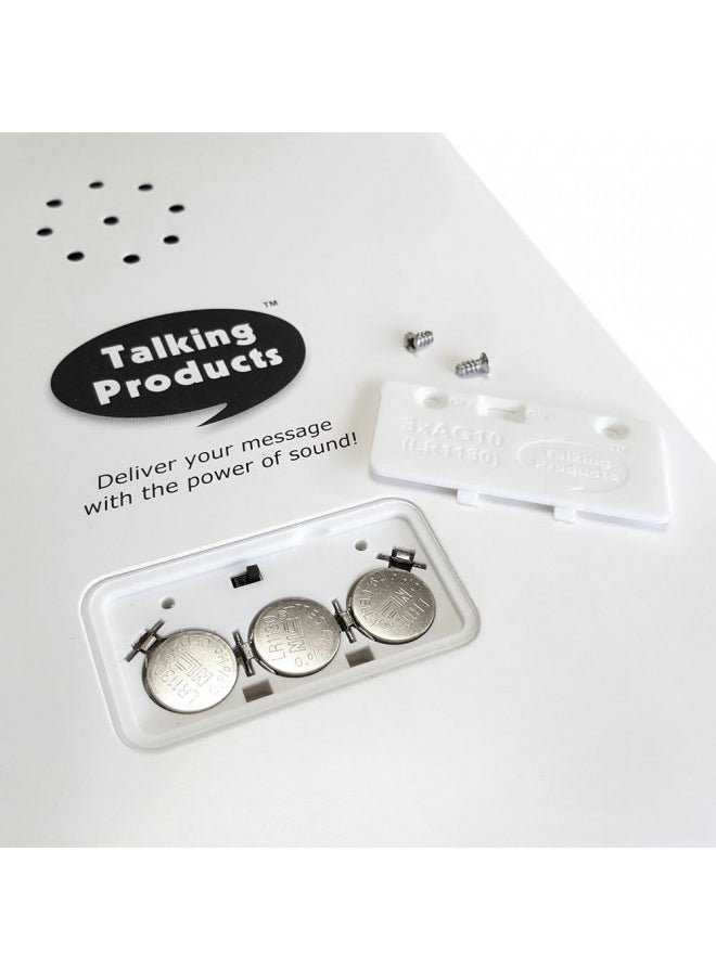 Talking Products - Talking Products, Voice Recordable Talking Greeting Card, Record and Send your own Custom Voice Message. DIY Personalized Audio Card. 40 Seconds Recording with Replaceable Batteries. - Image 1