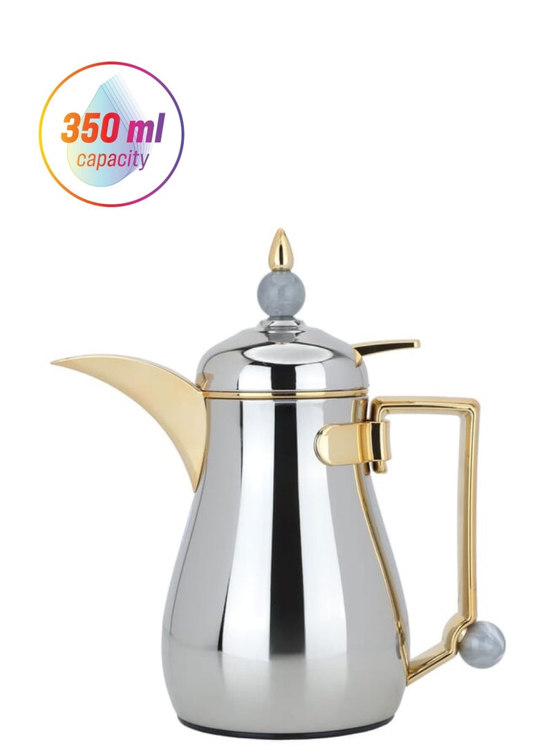 السيف غاليري ترمس كريستال فضي بذهبي كرة رمادي 0.35 لتر - Image 1