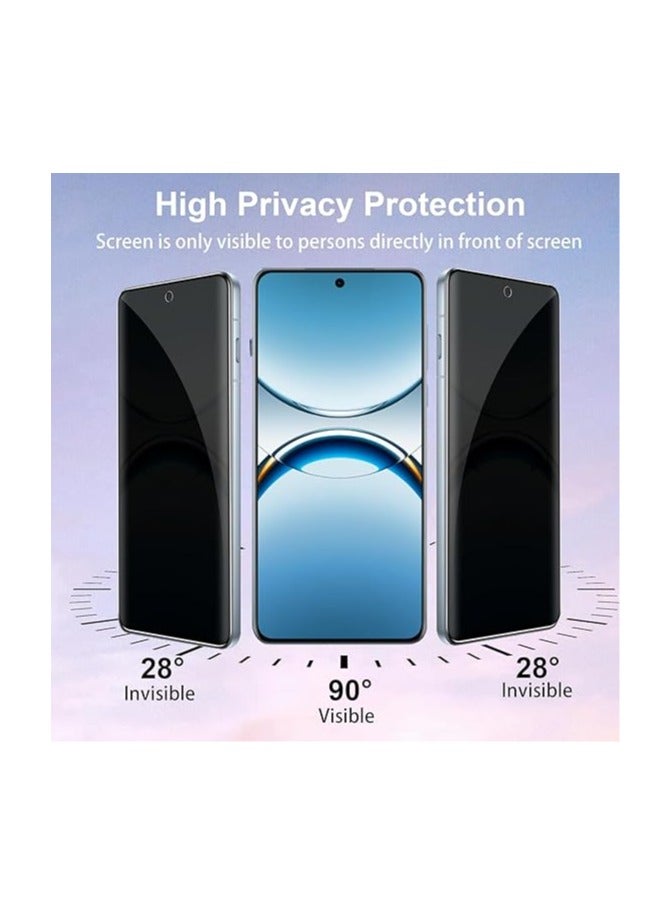 غطاء حماية شاشة خاصية الخصوصية متوافق مع OPPO Find X8 Pro 5G من زجاج مقسى، 【حزمة مكونة من 2 قطعة】 غطاء شاشة من زجاج مقسى، صلابة 9H، مقاوم للخدش، غير قابل للكسر - Image 2