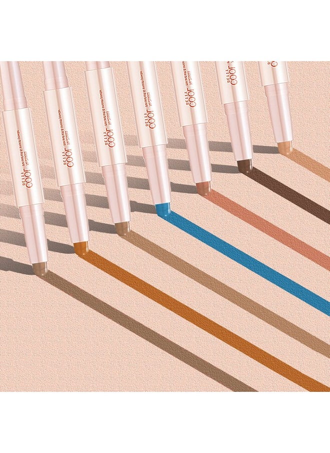 LAMUSELAND - 3 Pcs Cream Eyeshadow Stick 2 Tone Glitter Gradient Shimmer Double Heads Eyeshadow Stick Pencil Crayon Set Waterproof Long Lasting Eye Makeup Tool For Women Girls (Fancy Tabac) - Image 1