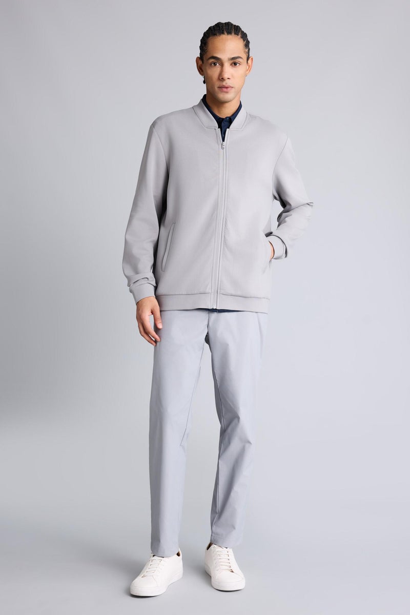 DeFacto Grey Man Standard Fit High Neck Cardigan Casual - Image 5