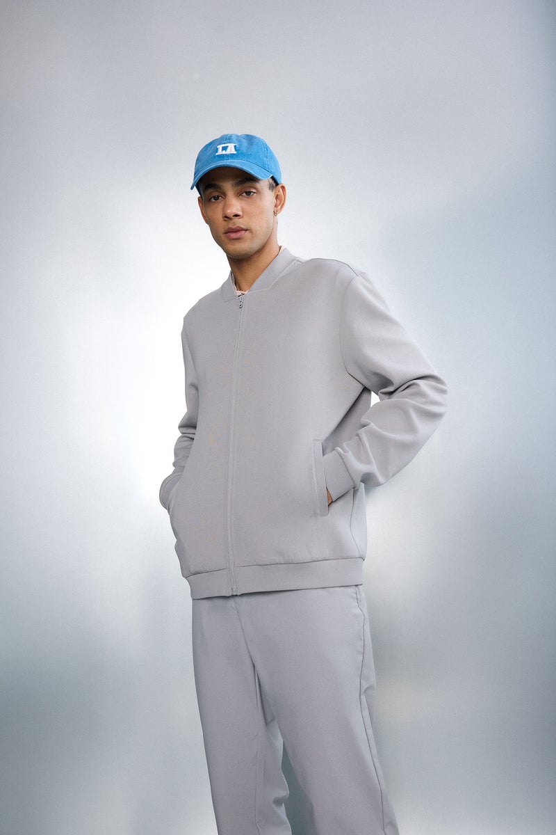 DeFacto Grey Man Standard Fit High Neck Cardigan Casual - Image 2