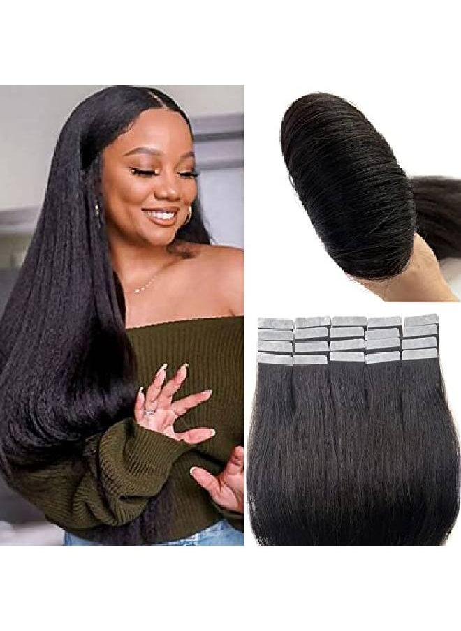 Tape In Hair Extensions Human Hair Yaki Straight Real Hair Extensions Black Women Double Sided Skin Weft Tape In Extensions Remy Human Hair 20Pcs 50G Invisible Glue Hair 18Inch 4060 Pieces Suggested - pzsku/Z78E6866F8158EEB4D769Z/45/_/1659518706/1052600a-8ebc-454c-b9bf-95313af6683e