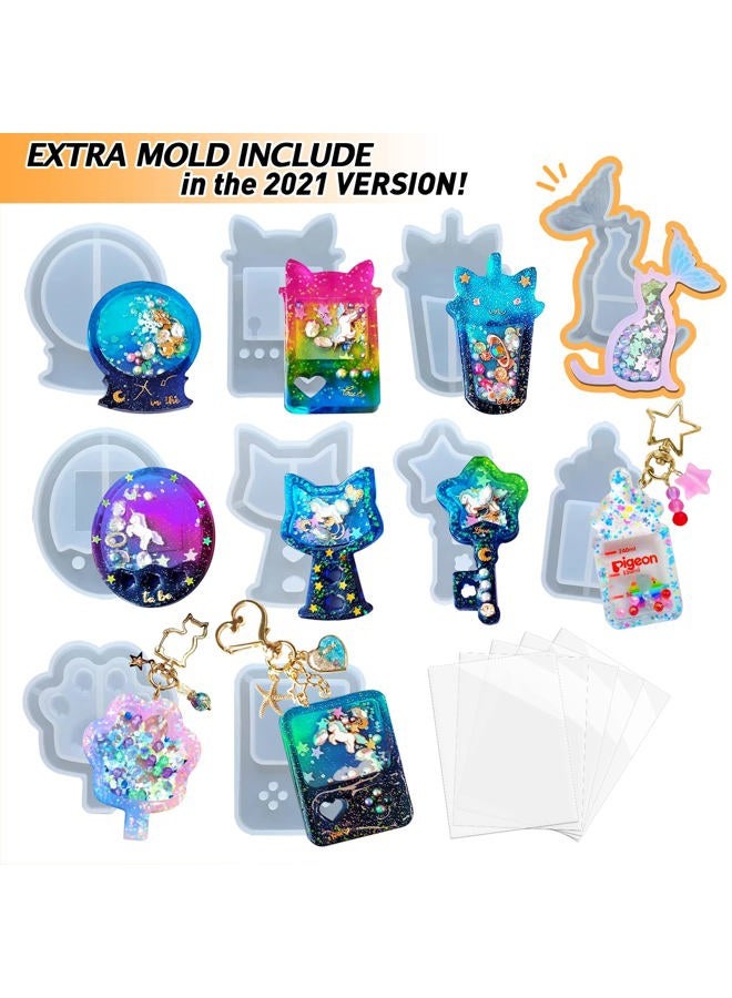 FUNSHOWCASE Resin Shaker Molds Set Game Consoles, Bottle, Cat's Paw, Crystal Ball 10 Silicone Trays with 5 Seal Films - Image 3