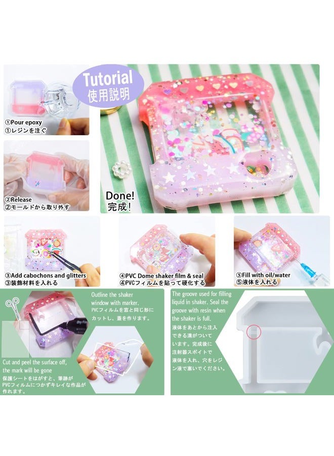 FUNSHOWCASE Resin Shaker Molds Set Game Consoles, Bottle, Cat's Paw, Crystal Ball 10 Silicone Trays with 5 Seal Films - Image 4