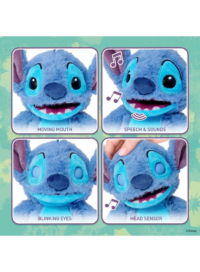 Disney Stitch RealFX Palm Puppetronic | Lilo & Stitch | Puppet | Interactive Plush Toy | Soft Toy | 40+ Sounds & Actions | Moving Mouth, Blinking Eyes, Head Sensor, Speech & Sounds | Premium Gift for Kids and Adult Collectors - Image 3