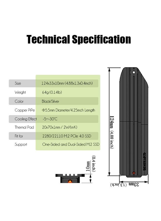 Heatsink for PS5 NVMe SSD