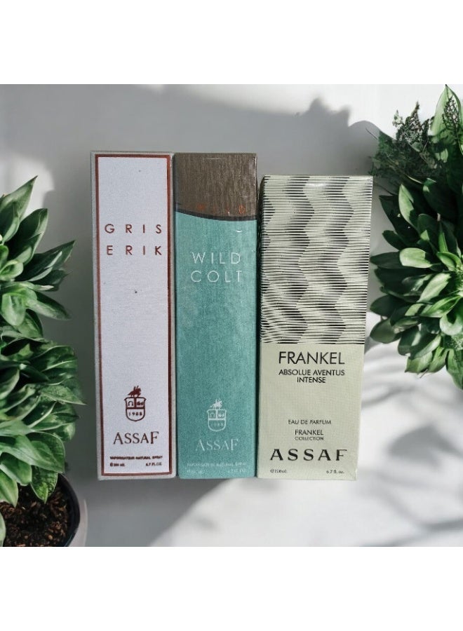Assaf's most popular collection: 3 perfumes - 600 ml