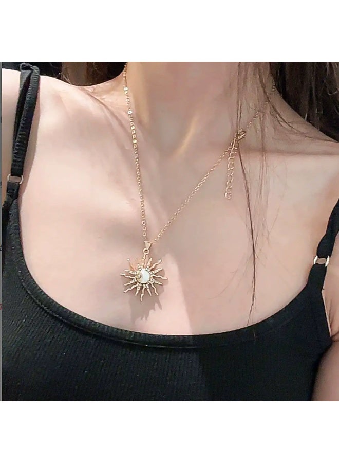 Goolsky Alloy Sun and Moon Star Pendant Necklace – Trendy Women’s Jewelry, Sun Moon Star Pendant, Daily Wear/Fashion Statement, Celestial Design, Non-Fading - Image 2