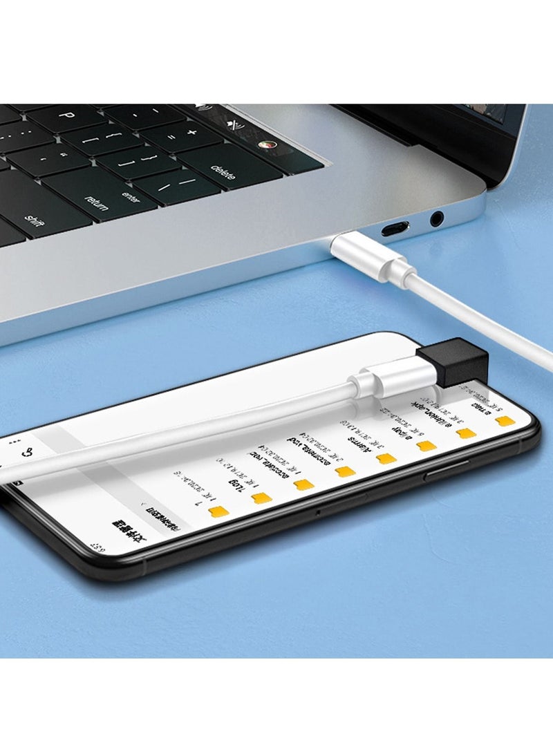 U Shape USB USB C to USB C Adapter 180 Degree Angled USB 3.1 Type C to Type C Adapter for Laptop, Tablet & Mobile Phone for Nintendo Switch (Black) - Image 4