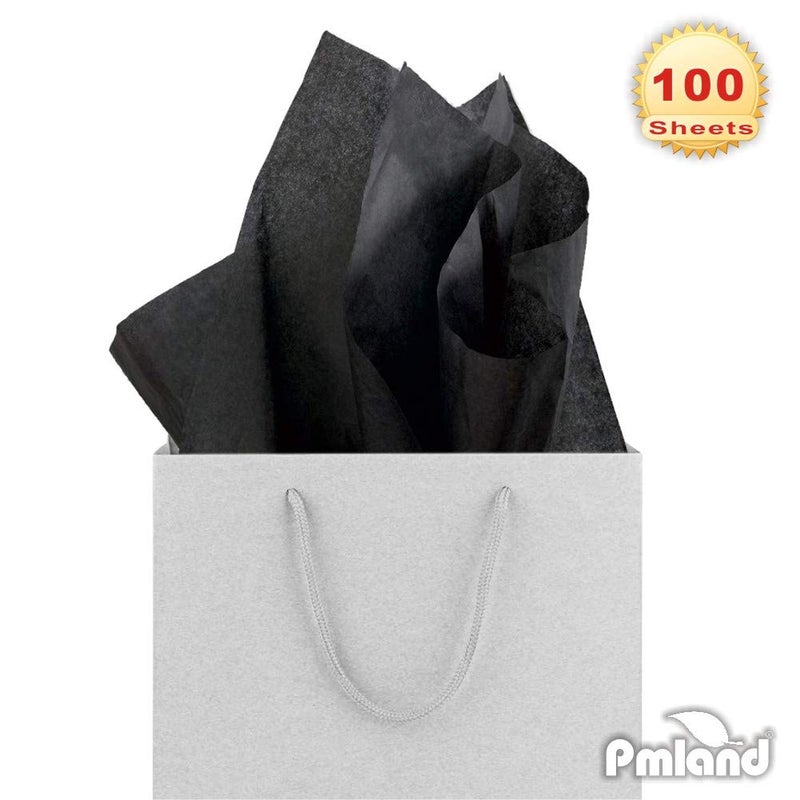 PMLAND Black Tissue Paper Bulk â€“ 100 Sheets 15 x 20 Inches Double-Sided Wrapping Paper for Gifts, Party Bags, Crafts, Holiday & Wedding Decorations - Image 4