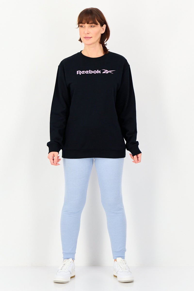 Reebok Women Sportswear Fit Long Sleeve Outdoor Sweatshirt, Black - Image 2