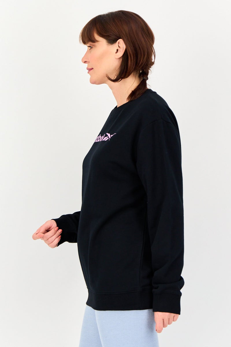 Reebok Women Sportswear Fit Long Sleeve Outdoor Sweatshirt, Black - Image 4