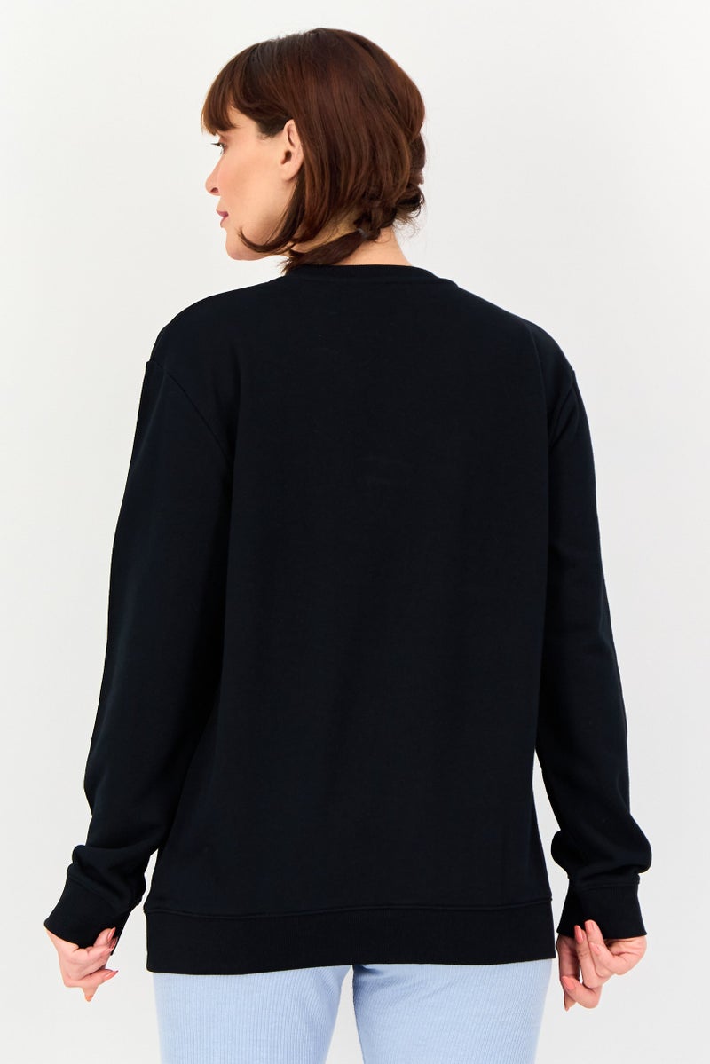 Reebok Women Sportswear Fit Long Sleeve Outdoor Sweatshirt, Black - Image 3