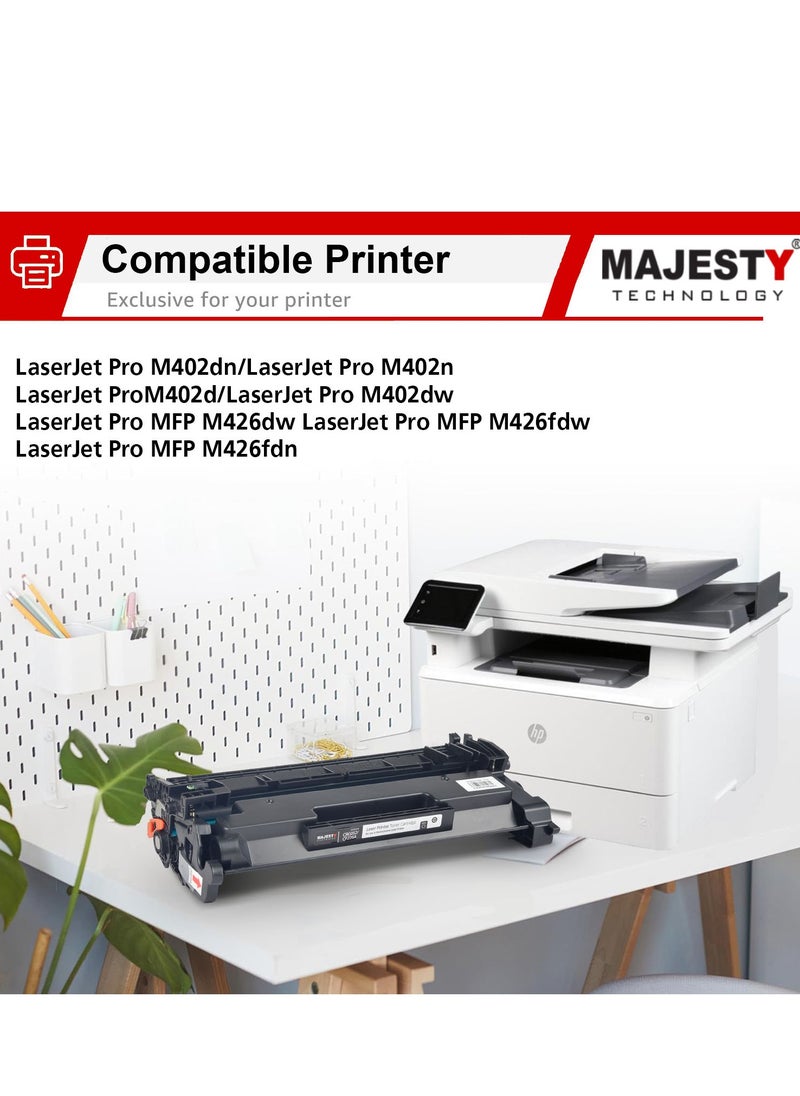 Majesty 26A CF226A Toner Cartridge Compatible with HP Laserjet M402n M402dn M426 M402d M402dw Laserjet MFP M426fdw M426fdn M402 M426dw Printer (Black)  - Image 3