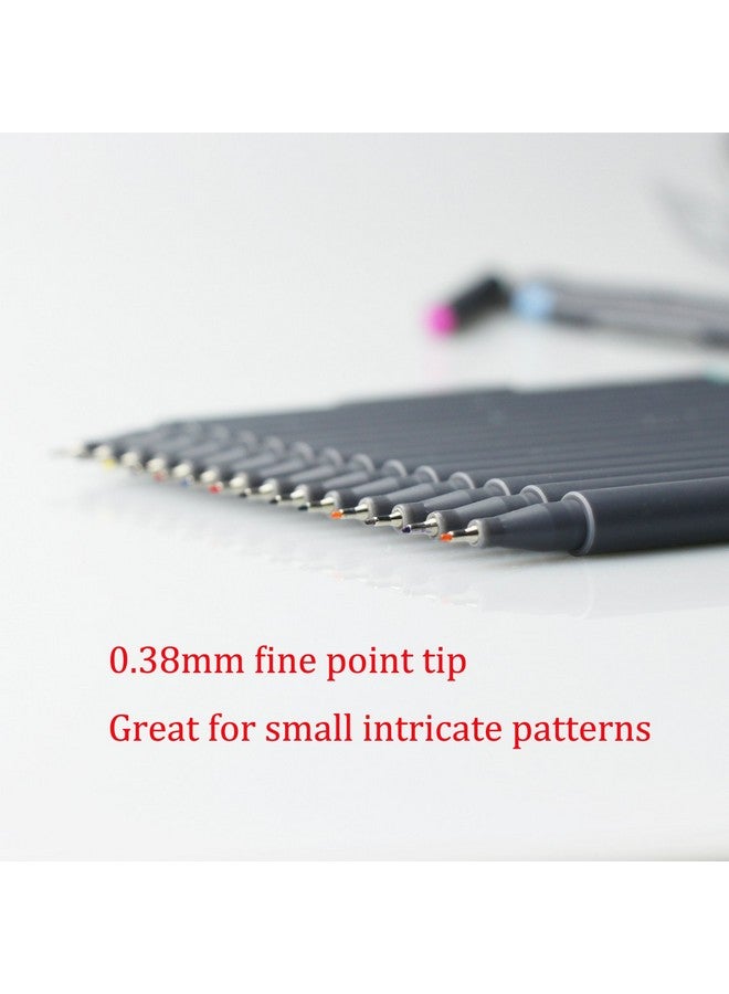 ai-natebok Fineliner Color Pens Set, 0.38Mm Fine Tip Pens, Porous Fine Point Makers Drawing Pen, Perfect For Writing In Bullet Journal And Planner, 24 Assorted Colors  - Image 2