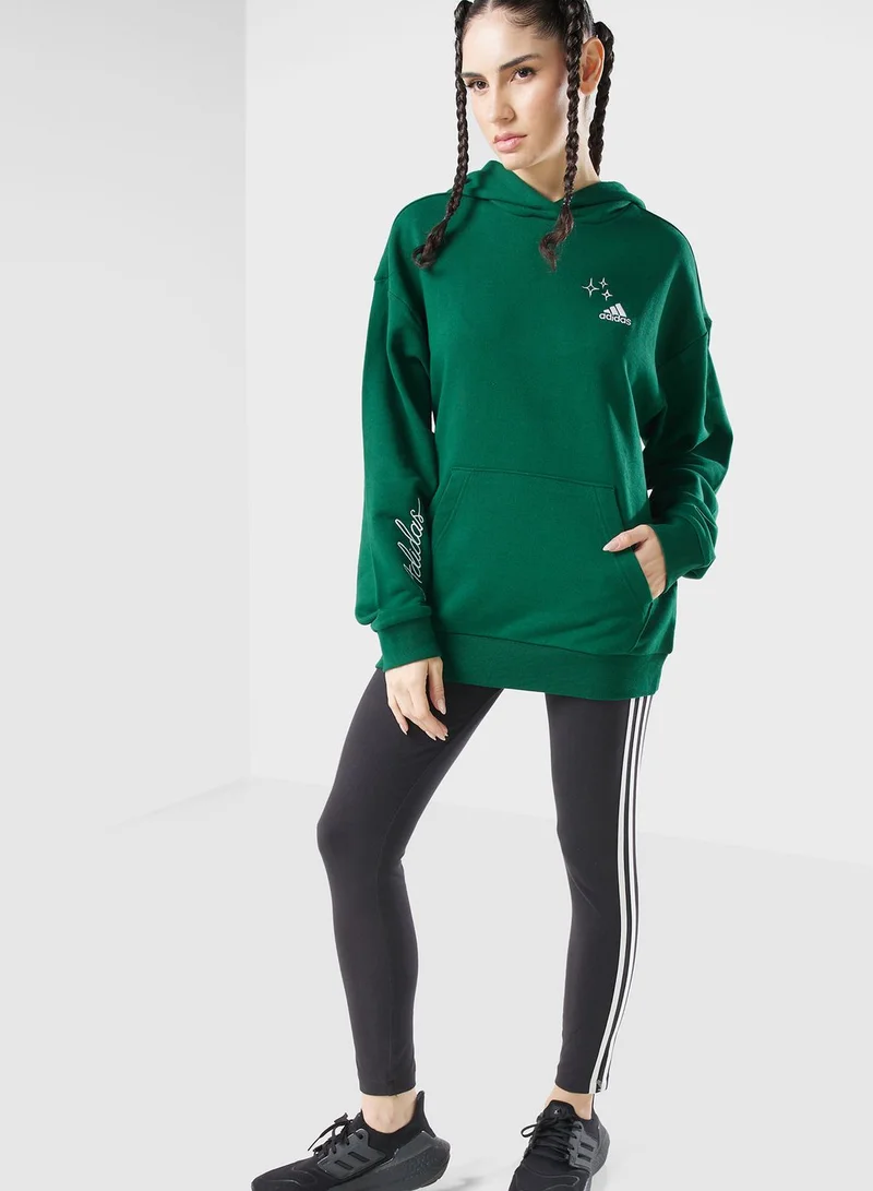 adidas هودي مطرز بتصميم خربشات من نسيج تيري الفرنسي