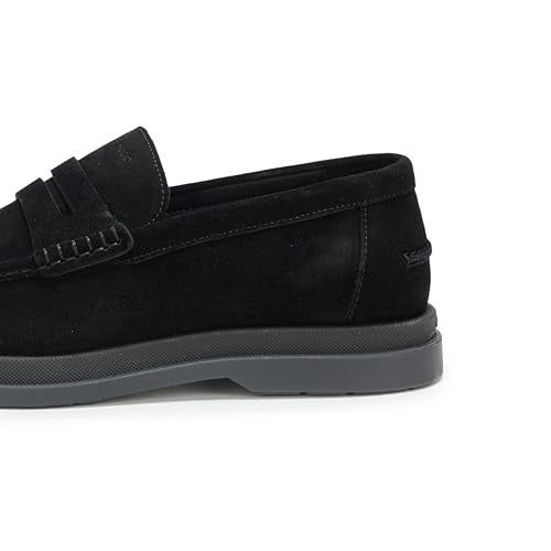 HUGO, Chaol Suede Moccasin Loafer, Black, 11 - Image 4