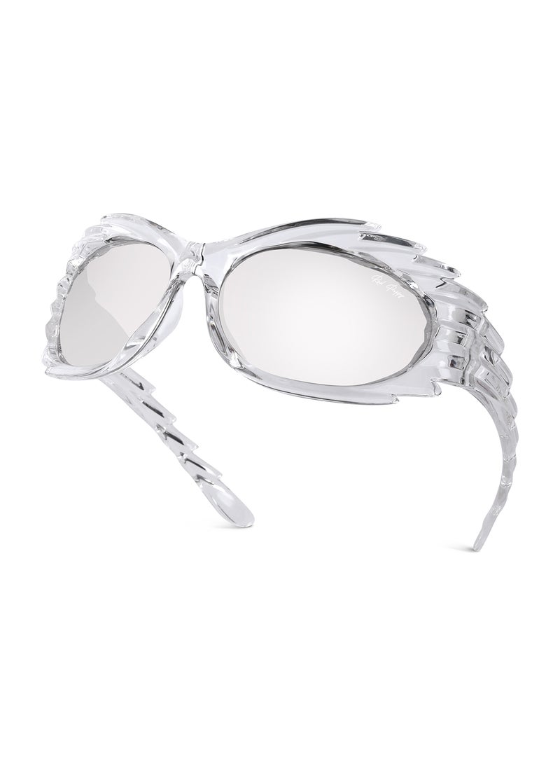 ووجلز نظارة شمسية مستطيلة شفافة أنيقة - Image 4