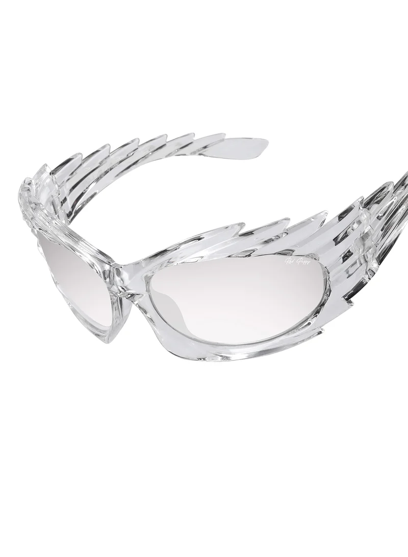 Woggles Stylish Transparent Rectangle Sunglasses