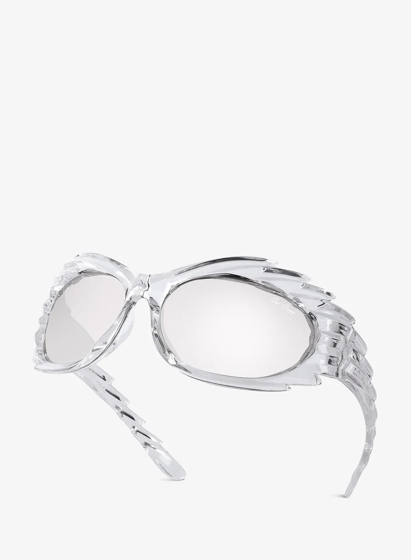 Woggles  Stylish Transparent Rectangle Sunglasses for Men | Best Price UAE
