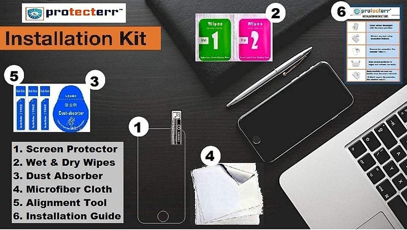 PROTECTERR Scratch Resistant,Flexible Screen Guard for PANASONIC TAB 8 HD (8 INCH) With Installation Kit // not a tempered glass // - Image 4