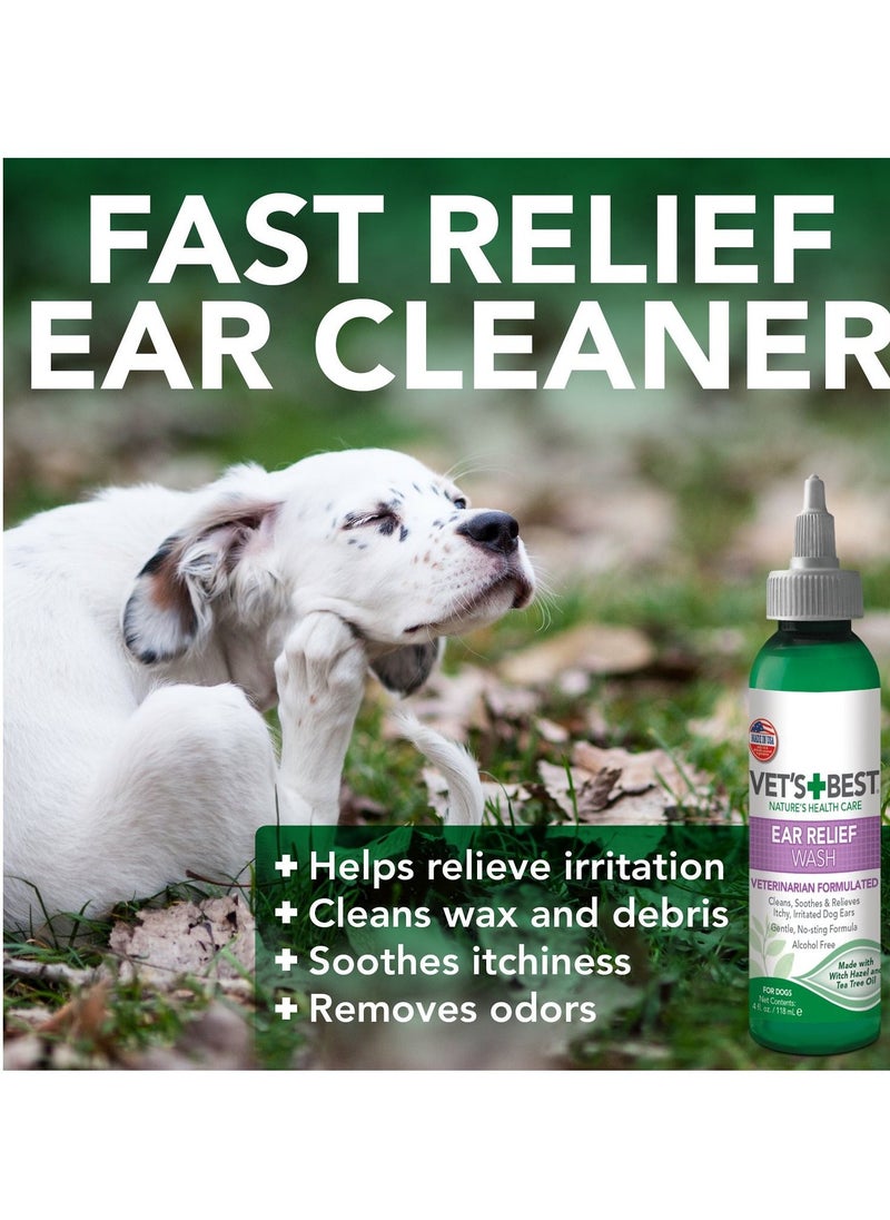 Vet's Best - Ear Relief Wash For Dogs Eases Scratching Redness And Soreness 118ml - Image 1