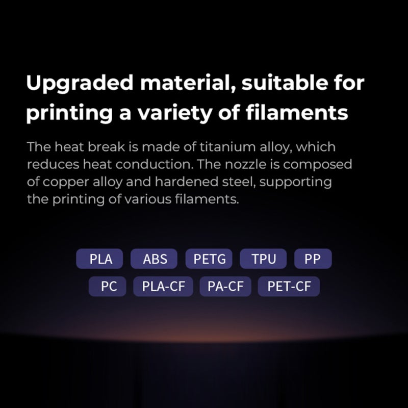 Creality 3D Unicorn Quick-Swap Nozzle 0.6mm All-Metal Integrated Design Copper Alloy - Hardened Steel High Flow 600mm/s Printing Nozzle for PLA PETG ABS TPU Filament - Image 3