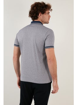 Buratti Cotton Blended Patterned Slim Fit Polo T Shirt Men's T Shirt 646B3200  - Image 4