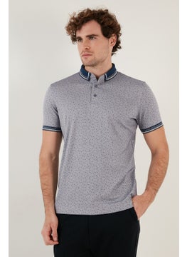 Buratti Cotton Blended Patterned Slim Fit Polo T Shirt Men's T Shirt 646B3200  - Image 5