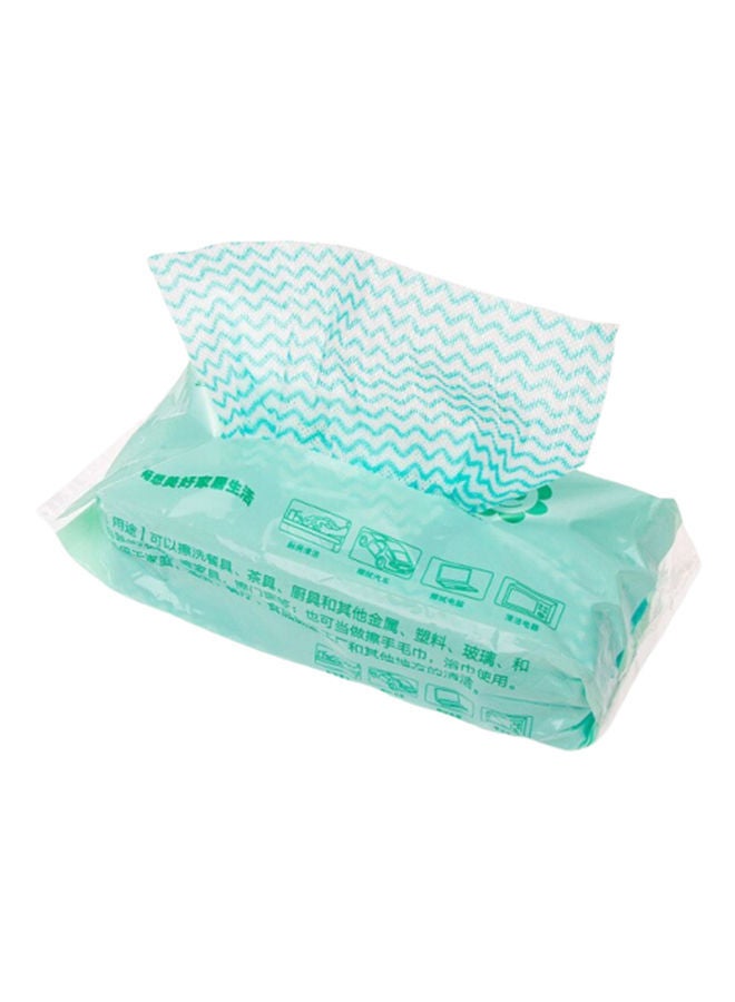 NIBEMINENT New Kitchen One-time Non-woven Clean Cloth Green 20 x 20.4centimeter