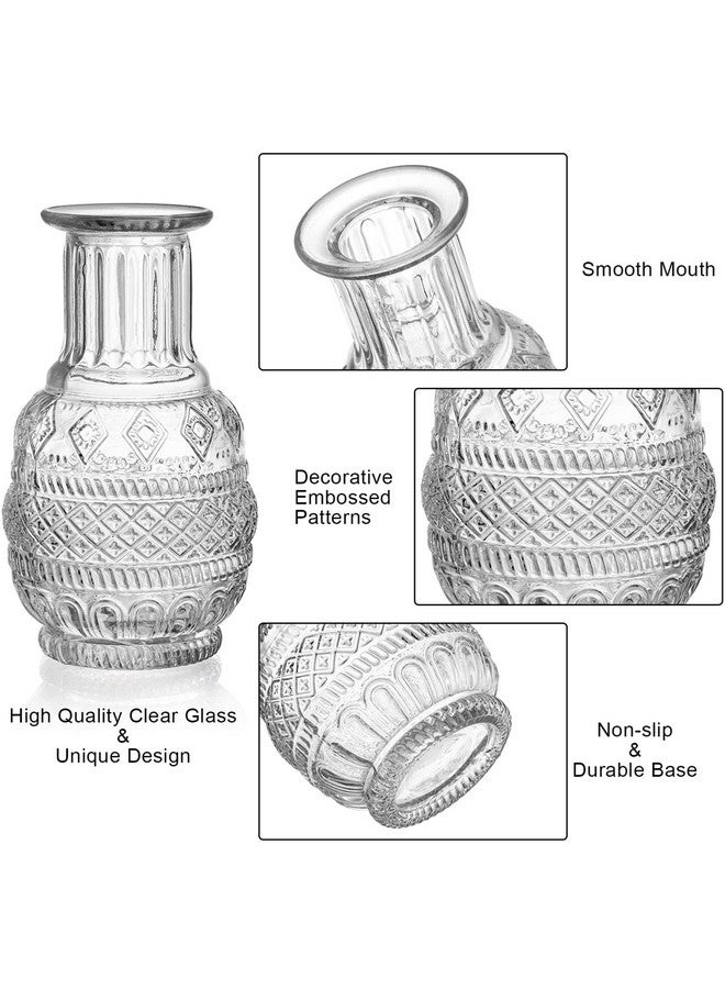 DEAYOU 10Pack Clear Glass Bud Vases Small Flower Vase For Centerpiece Tiny Vases For Flowers Mini Floral Bottle Short Vase For Decor Tea Party Table Plants Home Wedding Gift Assorted Shape - Image 5