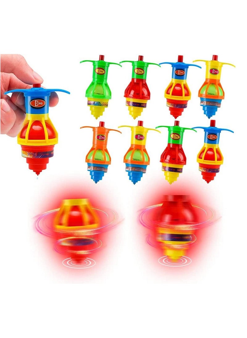 RATSAW 24 Pcs LED Light Up Spinning Tops for Kids Colorful Flashing Spinners Gyroscope Novelty Bulk Toys Party Favor Goodie Bag Fillers for Birthdays  - Image 1