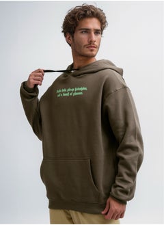 RAVIN Long Sleeves Printed Sweatshirt With Black Drawstring  - Image 2