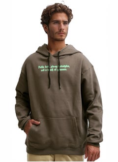 Long Sleeves Printed Sweatshirt With Black Drawstring