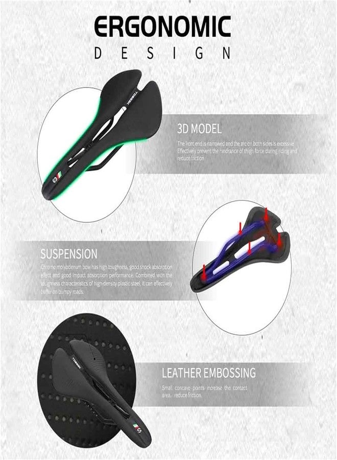 FCCRACING FCC Racing Toseek Toseek Eva Leather Comfortable Saddle (Black) - Image 2