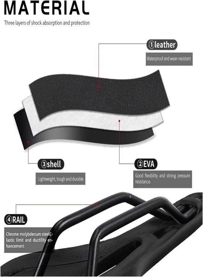 FCCRACING FCC Racing Toseek Toseek Eva Leather Comfortable Saddle (Black) - Image 3